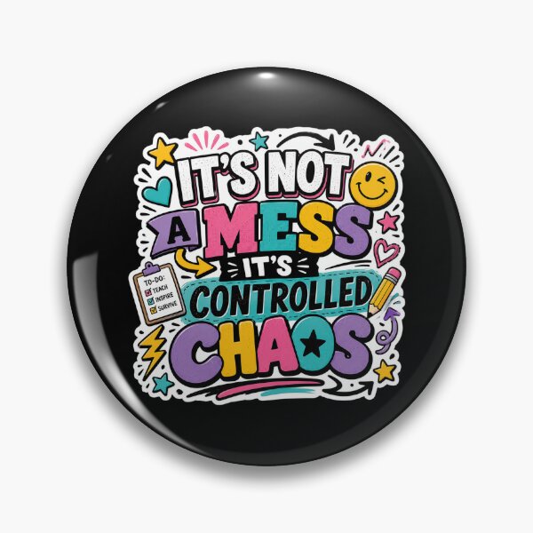 Item preview, It's Not A Mess It's Controlled Chaos Teacher Sticker designed and sold by FestivityFinds.