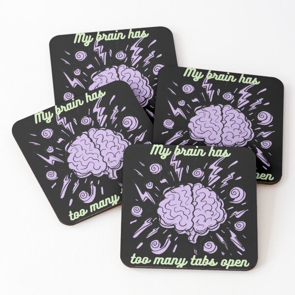 Item preview, My Brain Has Too Many Tabs Open Funny Shirt Design designed and sold by ByDanielDesigns.