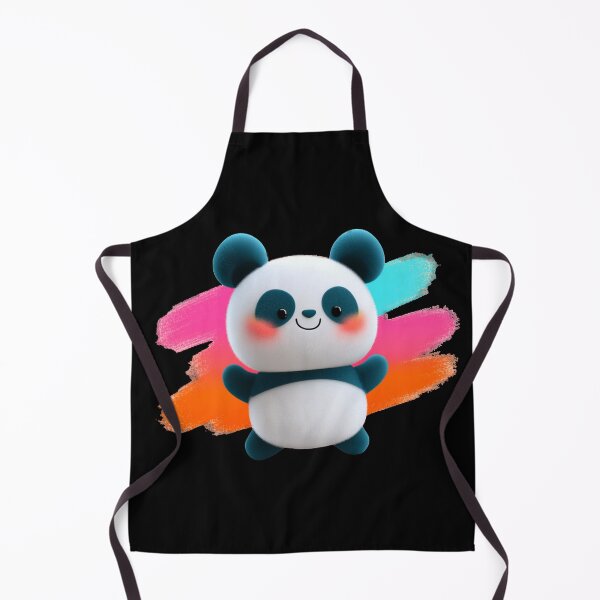 Item preview, Cute 3D Panda Character With Colorful Paint Strokes — Smiling Plush Mascot Illustration designed and sold by KanDa-Shop.