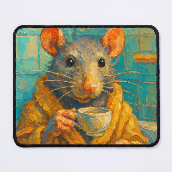 Item preview, Abstract Painting of Whimsical Tea Time | Charming Cozy Animal Tea Party Illustration | Colorful Modern Cottagecore Wall Art Print designed and sold by PaintedPixels01.