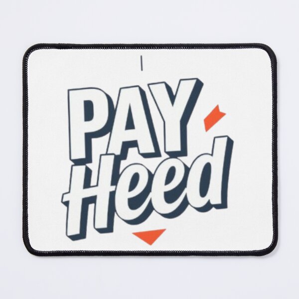 Item preview, Pay Heed Modern Typography Design designed and sold by MystiColo.