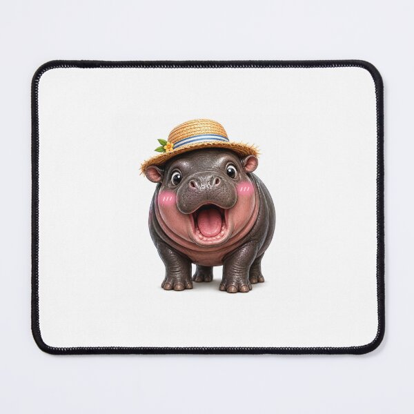 Item preview, Viral Moo Deng Baby Hippo Summer Single Sticker - Cute Cute Chaotic Animal Decal designed and sold by SlapHappyArt.