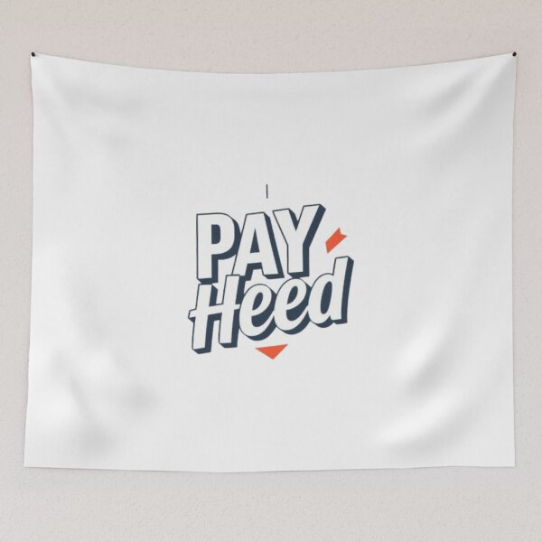 Aperçu de l'œuvre Pay Heed Modern Typography Design créée et vendue par MystiColo.