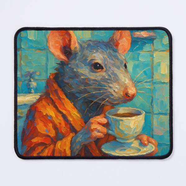 Item preview, Abstract Painting of Whimsical Tea Time | Charming Cozy Animal Tea Party Illustration | Colorful Modern Cottagecore Wall Art Print designed and sold by PaintedPixels01.