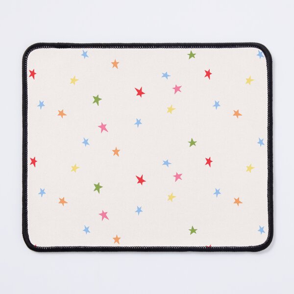 Item preview, Cute colorful rainbow tiny stars tossed all over on soft cream designed and sold by PrettywithColor.
