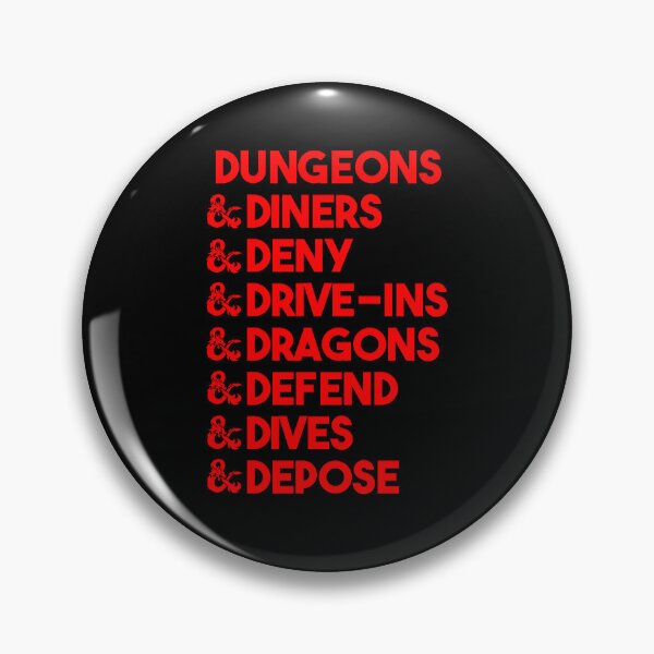 Item preview, Dungeon & Diners & Deny & Drive-ins & Dragons & Defend & Dives & Depose designed and sold by Saroobadoop.