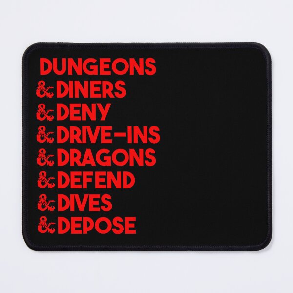 Item preview, Dungeon & Diners & Deny & Drive-ins & Dragons & Defend & Dives & Depose designed and sold by Saroobadoop.