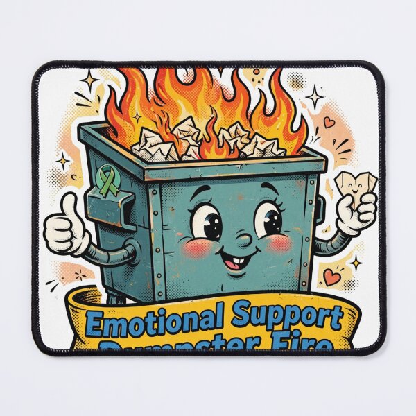 Item preview, Emotional Support Dumpster Fire designed and sold by HAYA6395.