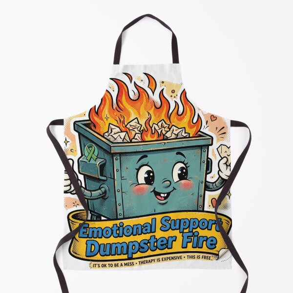 Item preview, Emotional Support Dumpster Fire designed and sold by HAYA6395.