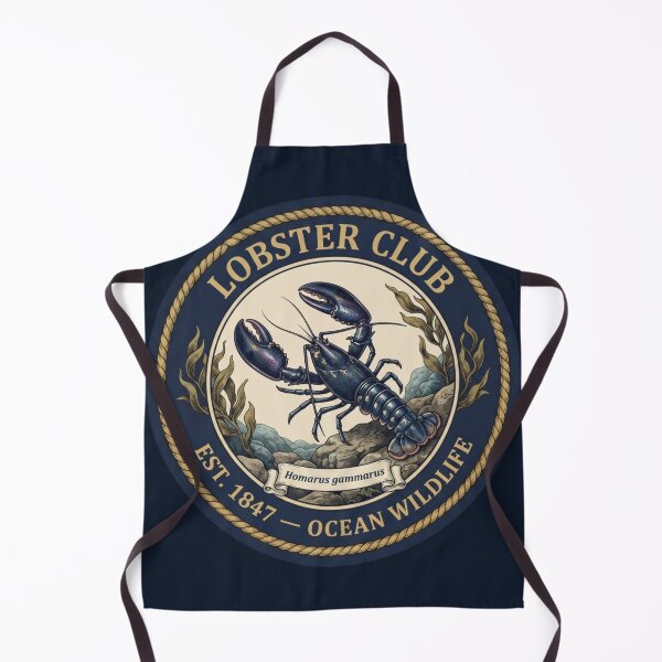 Artikelvorschau, Vintage-Abzeichen des Lobster Clubs, Meereskunst entworfen und verkauft von CalmCapy Co.