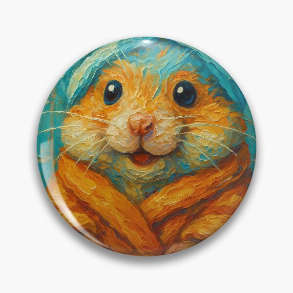 Item preview, Abstract Painting of Hamster Spa Day | Whimsical Cute Hamster Illustration | Colorful Modern Self-Care Animal Wall Art Print designed and sold by PaintedPixels01.