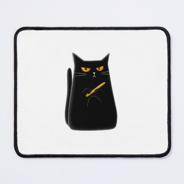 Item preview, Grumpy Black Cat with Paintbrush Cute Illustration designed and sold by سله أرت.