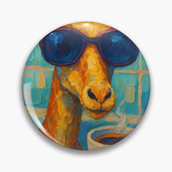 Item preview, Abstract Painting of Sunglasses Antelope Surprise | Whimsical Cool Antelope Illustration | Colorful Modern Safari Animal Wall Art Print designed and sold by PaintedPixels01.