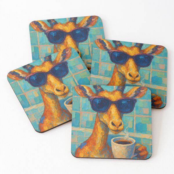 Item preview, Abstract Painting of Sunglasses Antelope Surprise | Whimsical Cool Antelope Illustration | Colorful Modern Safari Animal Wall Art Print designed and sold by PaintedPixels01.