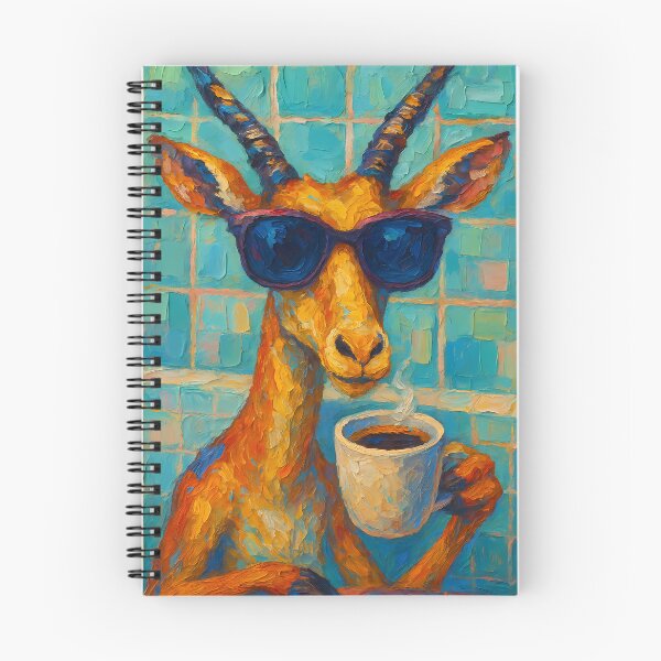 Item preview, Abstract Painting of Sunglasses Antelope Surprise | Whimsical Cool Antelope Illustration | Colorful Modern Safari Animal Wall Art Print designed and sold by PaintedPixels01.
