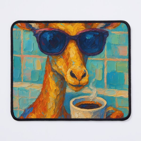 Item preview, Abstract Painting of Sunglasses Antelope Surprise | Whimsical Cool Antelope Illustration | Colorful Modern Safari Animal Wall Art Print designed and sold by PaintedPixels01.