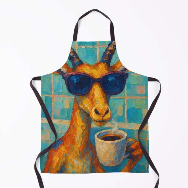 Item preview, Abstract Painting of Sunglasses Antelope Surprise | Whimsical Cool Antelope Illustration | Colorful Modern Safari Animal Wall Art Print designed and sold by PaintedPixels01.