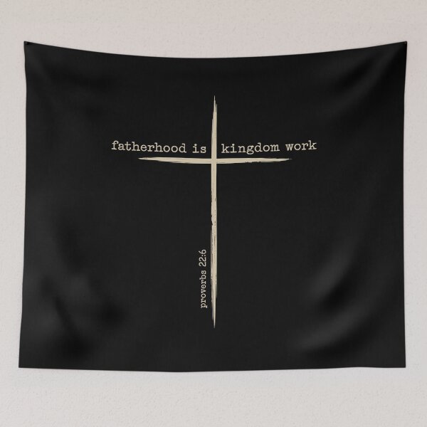 Item preview, Vintage Fatherhood is Kingdom Work Christian Cross designed and sold by nosu-art-pod.
