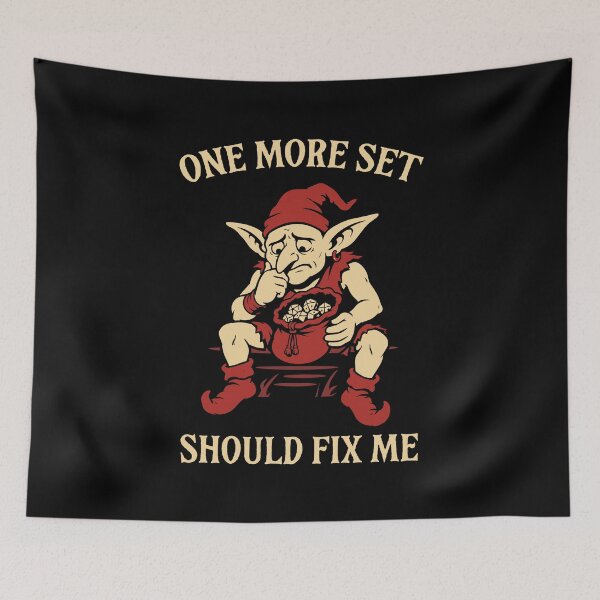 Item preview, One More Set Should Fix Me Funny Dice Goblin Tabletop RPG designed and sold by pixeptional.