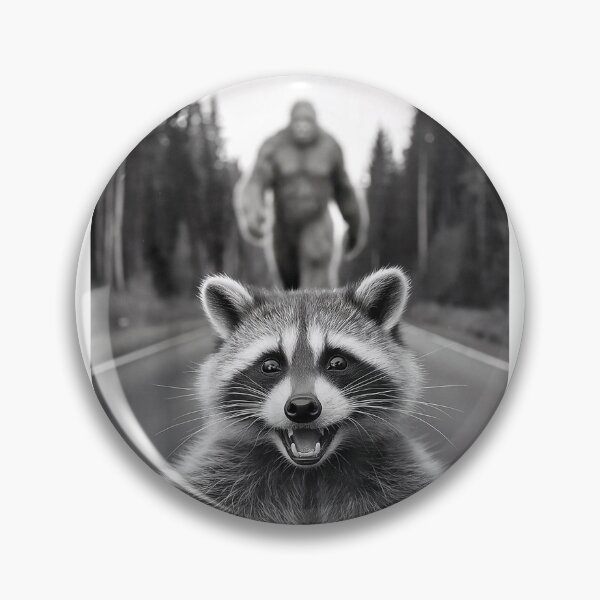 Item preview, Scared Raccoon Selfie with Sasquatch Bigfoot, Funny Raccoon T-Shirt designed and sold by KTY-NUSS.