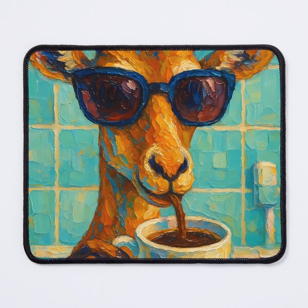 Item preview, Abstract Painting of Sunglasses Antelope Surprise | Whimsical Cool Antelope Illustration | Colorful Modern Safari Animal Wall Art Print designed and sold by PaintedPixels01.