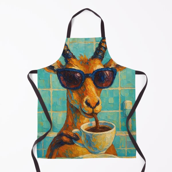 Item preview, Abstract Painting of Sunglasses Antelope Surprise | Whimsical Cool Antelope Illustration | Colorful Modern Safari Animal Wall Art Print designed and sold by PaintedPixels01.
