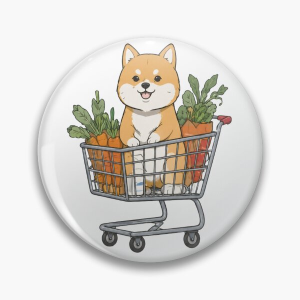 Item preview, Shiba Inu Puppy in Grocery Cart designed and sold by Echo_Design.