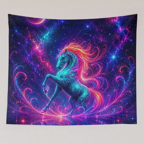 Item preview, Nebulaflare Crystalmane: The Celestial Spirit Horse designed and sold by BlissBlvdShop.