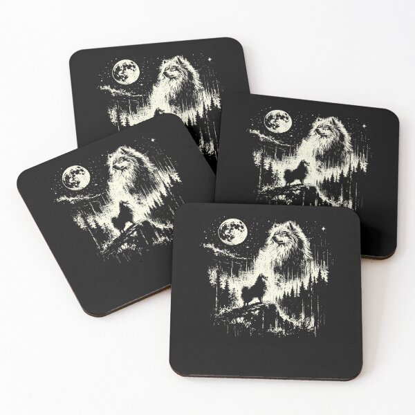 Item preview, Pomeranian Howling to The Moon Vintage Dog Meme designed and sold by nosu-art-pod.