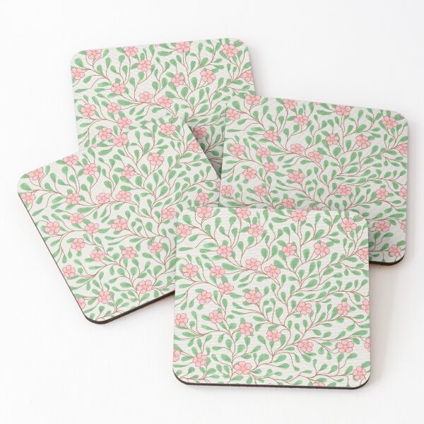 Item preview, Dainty Pink Floral Seamless Pattern - Vintage Vine Botanical Art designed and sold by Potattoo.