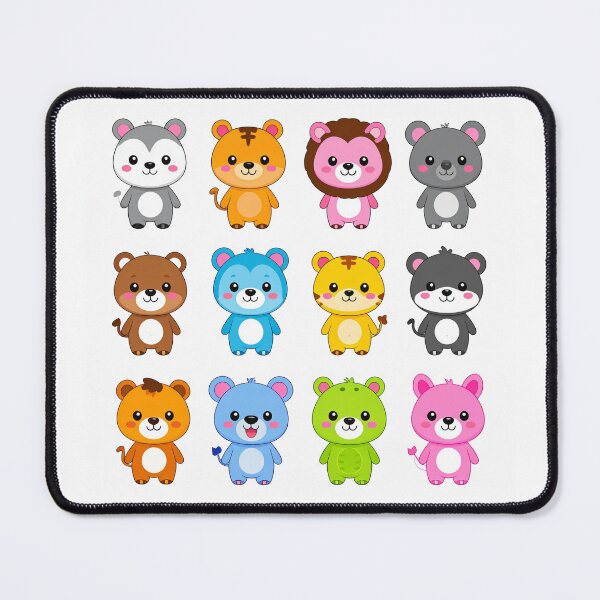 Item preview, Cute cartoon animals, colorful patterns designed and sold by VladaV.
