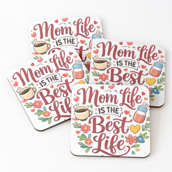 Item preview, Mom Life Is the Best Life – Cute Floral Typography Design for Moms designed and sold by Cartoon art with a purpose ❤️ Supporting Althea’s friends .