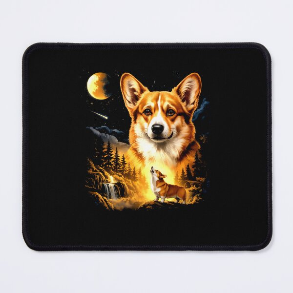 Item preview, Corgi Howling to The Moon Funny Dog Meme designed and sold by nosu-art-pod.