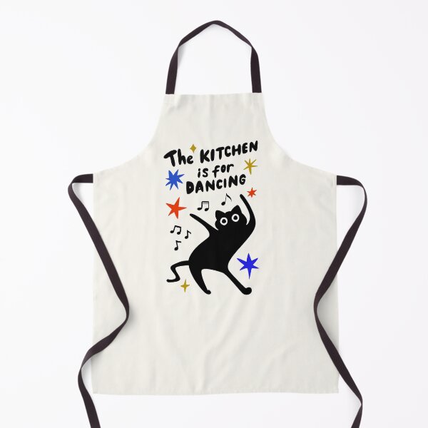 Item preview, Kitchen is for Dancing - feat. Claws the Music Loving Black Cat designed and sold by TheLoveShop.