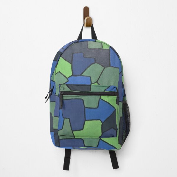 Item preview, Blue and Green Geometric Block Pattern designed and sold by Essentially Kate.