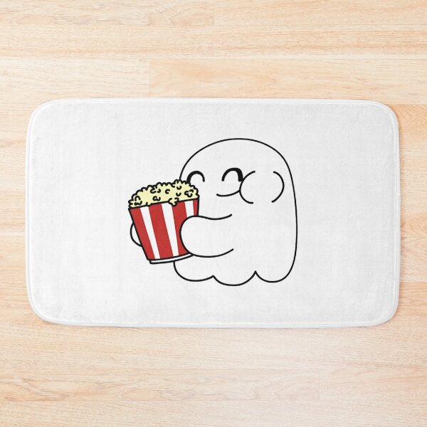 Item preview, Ghostie Movie Time Cute Halloween Popcorn Eating Cartoon designed and sold by LeonaTeeArt.