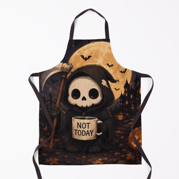 Item preview, Cute Grim Reaper Not Today Coffee designed and sold by Soluna Studio.