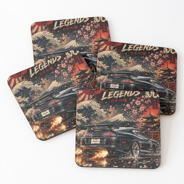 Item preview, JDM Legends Toyota Supra MK4 Turbo – Backfire Drift | Japanese Street Racing Art designed and sold by SamuraiJAP.