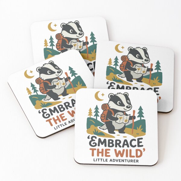 Item preview, Cute Badger Hiker Embrace The Wild Little Adventurer designed and sold by Amir Faysal.