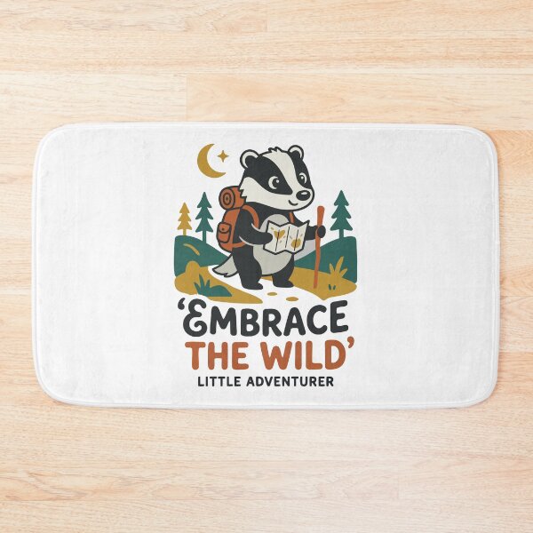 Item preview, Cute Badger Hiker Embrace The Wild Little Adventurer designed and sold by Amir Faysal.