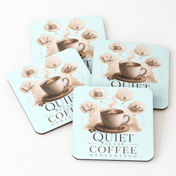 Item preview, Quiet Please Coffee Thinking Introvert Art designed and sold by pradeepvisuals.
