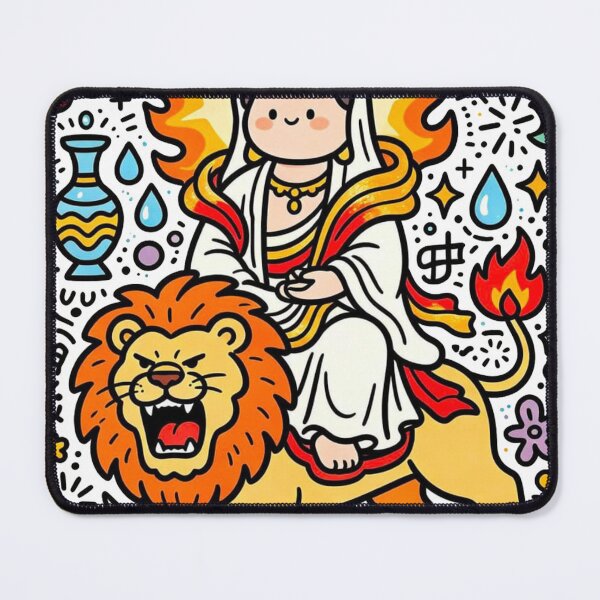 Item preview, Kawaii Lion Goddess Spiritual Guardian Cute designed and sold by Mystic & Celestial Art.