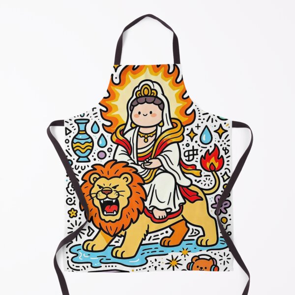 Item preview, Kawaii Lion Goddess Spiritual Guardian Cute designed and sold by Mystic & Celestial Art.