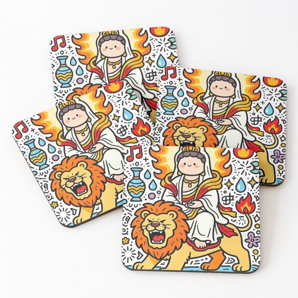 Item preview, Kawaii Lion Goddess Spiritual Guardian Cute designed and sold by Mystic & Celestial Art.