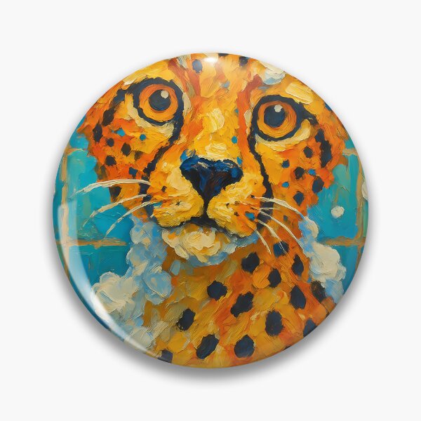 Item preview, Abstract Painting of Whimsical Foamy Cheetah | Cute Playful Cheetah Illustration | Colorful Modern Bathroom Animal Wall Art Print designed and sold by PaintedPixels01.