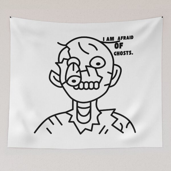Item preview, I Am Afraid of Ghosts Boo Funny Halloween Ghost T-Shirt Design designed and sold by Wirath Shop.