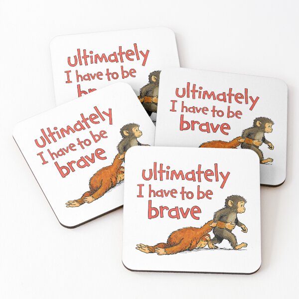 Item preview, Ultimately I Have to Be Brave Funny Monkey T-Shirt designed and sold by Badriiiii.