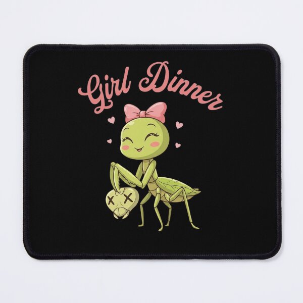 Item preview, Funny Praying Mantis Girl Dinner - Cute Dark Humor Insect Bow Sticker designed and sold by haitrieuic96.
