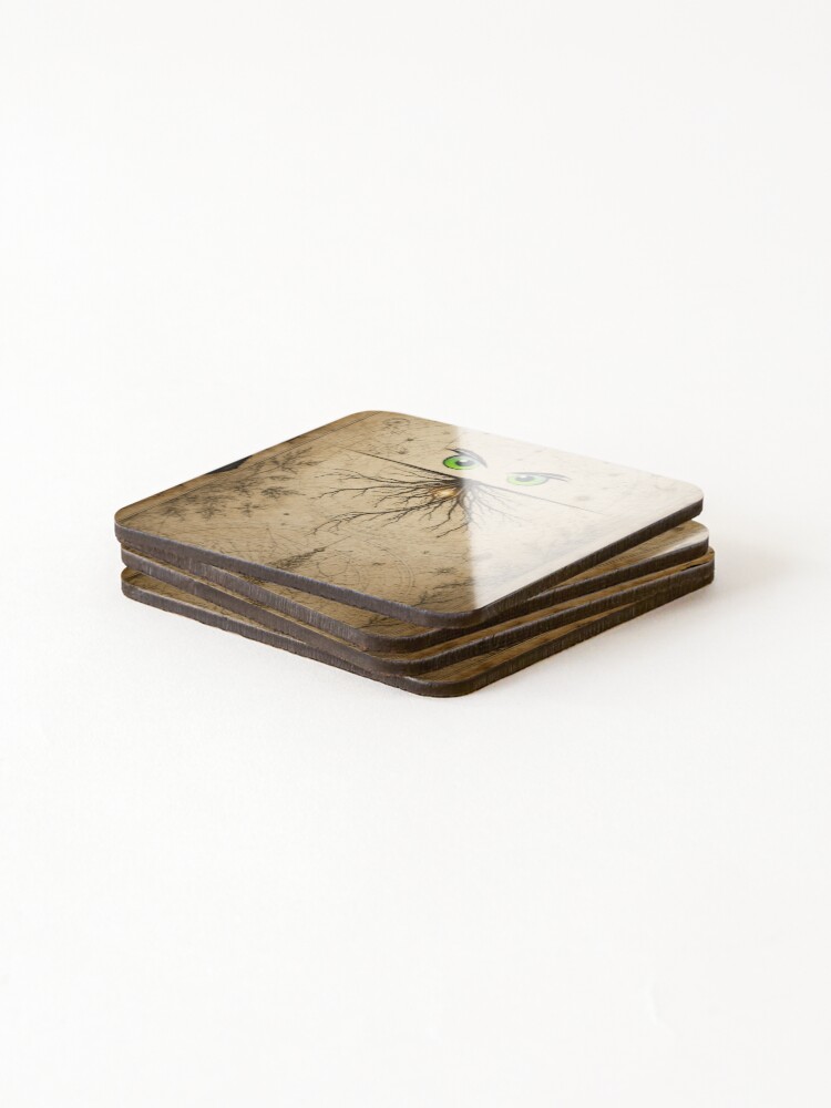 Thumbnail 4 of 5, Coasters (Set of 4), InnerBot — Roots of Knowledge designed and sold by InnerwayStudio.