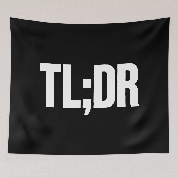 Item preview, TL;DR Shortened Summary Bold Statement designed and sold by SplashTastic.